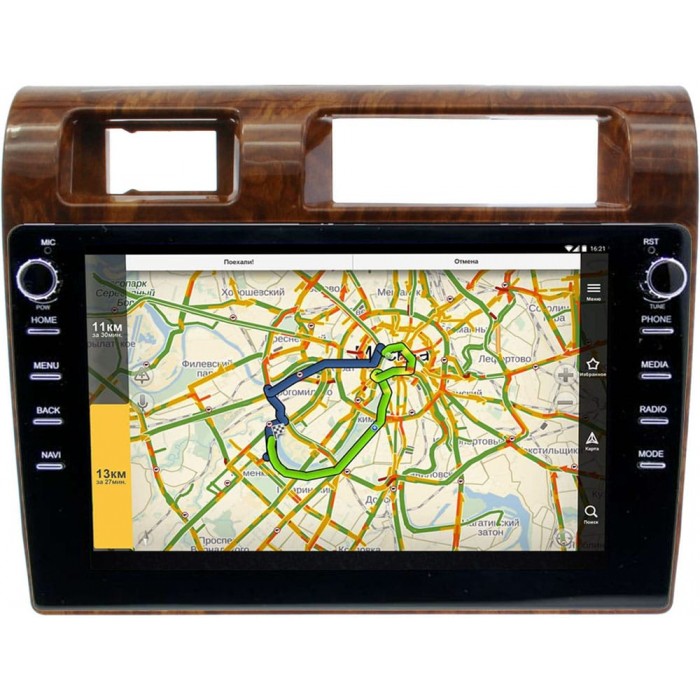 Штатная магнитола Toyota LC 70 2007-2021 (дерево) Canbox 3150-9-1121 на Android 10 (DSP 2/16 с крутилками)