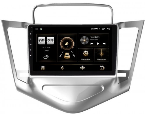 Chevrolet Cruze I 2009-2012 (серебро) Canbox 4542-9-128 на Android 10 (4G-SIM, 4/64, DSP, QLed)