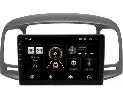 Hyundai Verna II 2005-2010 (черная) Canbox L-Line 4169-9-1411 на Android 10 (4G-SIM, 2/32, TS18, DSP, QLed)