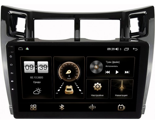 Toyota Yaris II (XP90) 2005-2010, Vitz II (XP90) 2005-2010 (черная, глянец) Canbox 3792-9-172 на Android 10 (4G-SIM, 4/64, DSP, QLed) С оптическим выходом