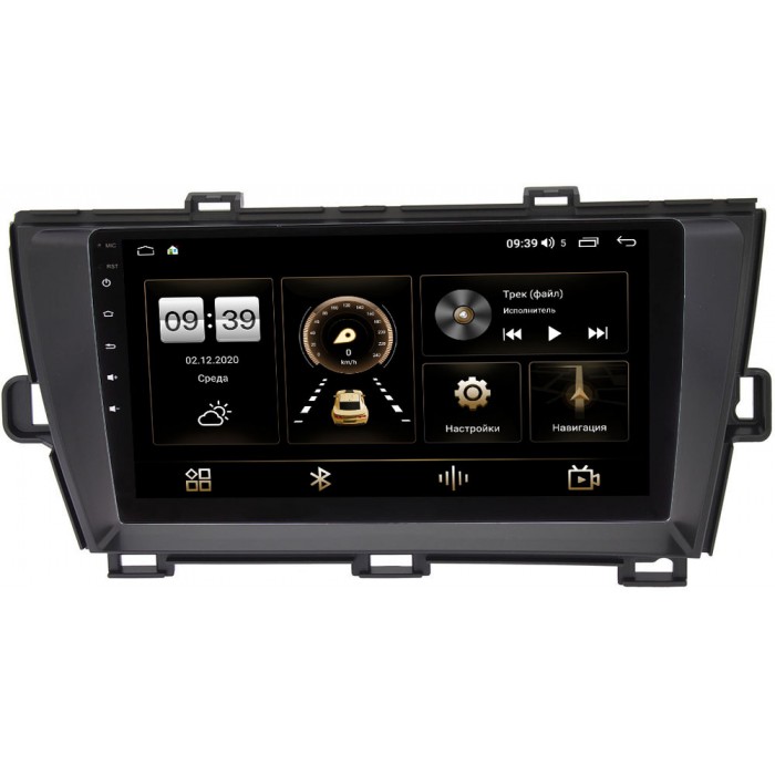 Штатная магнитола Toyota Prius III (XW30) 2009-2015 (левый руль) Canbox 4196-9210 на Android 10 (6/128, DSP, QLed) С оптическим выходом