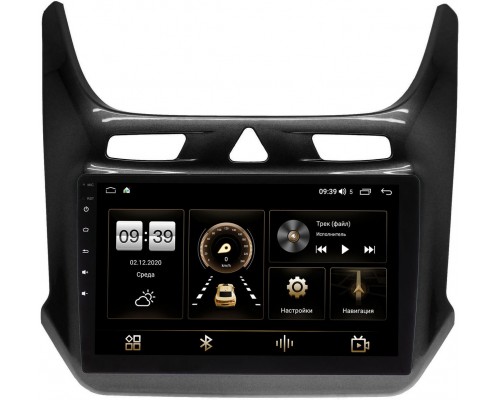 Chevrolet Cobalt II 2011-2022 (черный глянец) Canbox 4197-9-408 на Android 10 (4G-SIM, 8/128, DSP, QLed) С оптическим выходом
