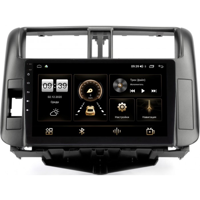 Штатная магнитола Toyota LC Prado 150 2009-2013 (для авто с усилителем) (темно-серая) Canbox L-Line 4167-9-FC526 на Android 10 (4G-SIM, 3/32, TS18, DSP, QLed)