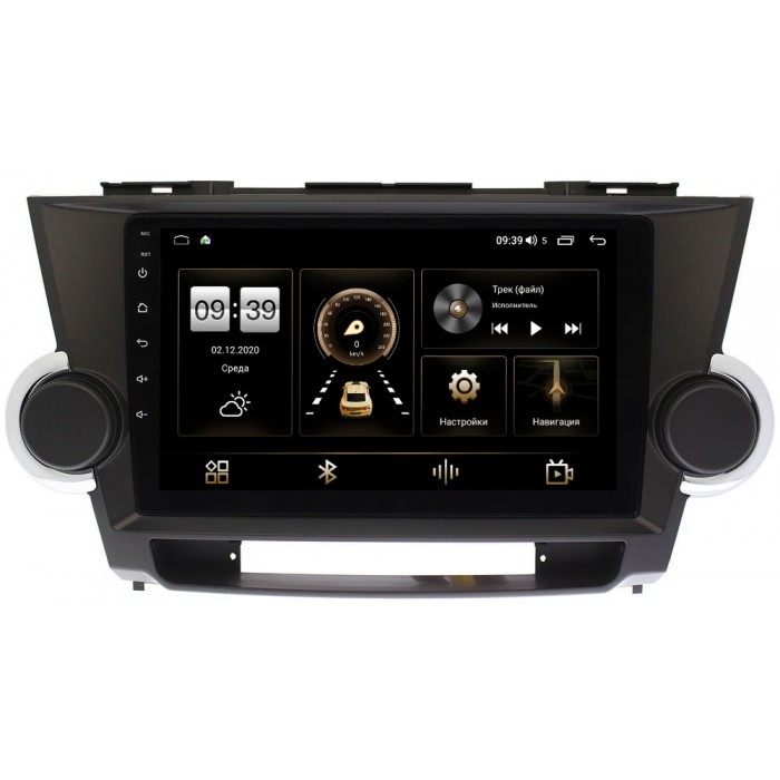 Штатная магнитола Toyota Highlander (U40) 2007-2013 Canbox 4544-9002 на Android 10 (4G-SIM, 2/32, DSP, QLed)