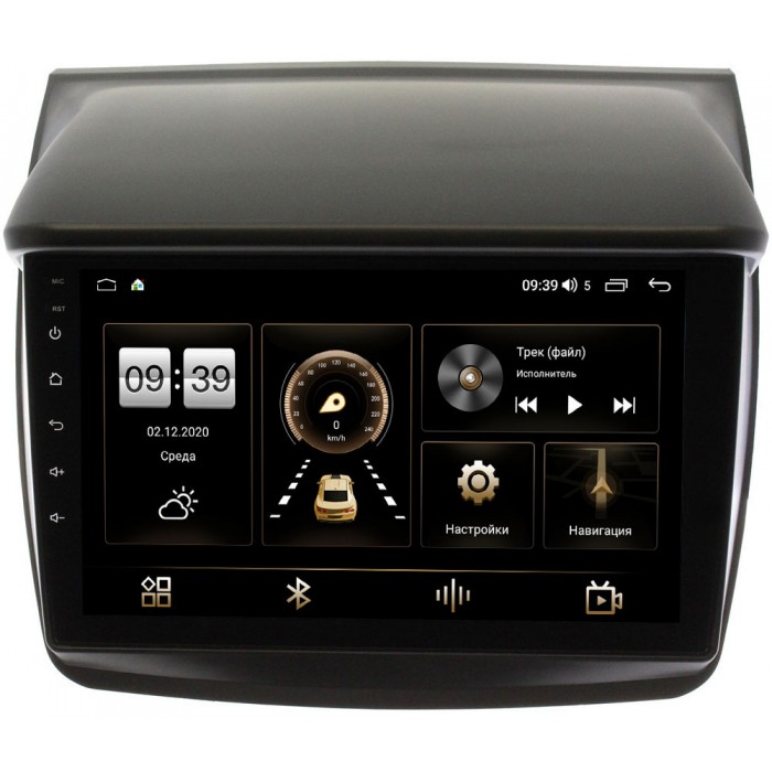 Штатная магнитола Mitsubishi Pajero Sport II 2008-2014, L200 IV 2006-2015 Canbox 4196-9057 на Android 10 (6/128, DSP, QLed) С оптическим выходом для авто без Navi