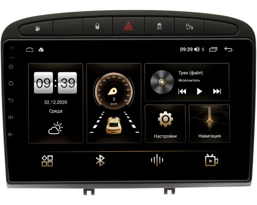 Peugeot 308 I, 408, RCZ I 2007-2017 Canbox 4544-9120 на Android 10 (4G-SIM, 2/32, DSP, QLed) (черный глянец)