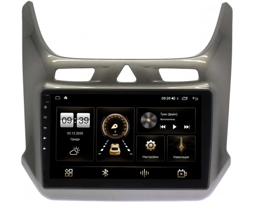 Chevrolet Cobalt II 2011-2022 (серый глянец) Canbox 4197-9446 на Android 10 (4G-SIM, 8/128, DSP, QLed) С оптическим выходом