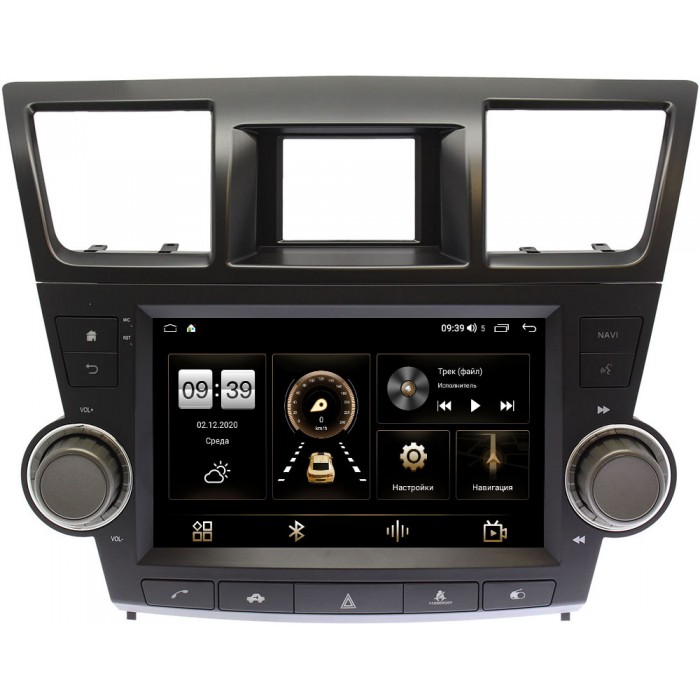 Штатная магнитола Toyota Highlander (U40) 2007-2013 Canbox 4542-9-ALHLDH012-КНОПКА на Android 10 (4G-SIM, 4/64, DSP, QLed)
