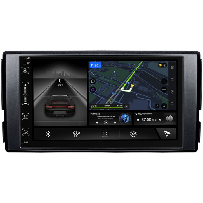 Магнитола в штатное место 2 din Hyundai Santa Fe II 2005-2010 Canbox 5514-RP-HDSFB-183 на Android 10 (4G-SIM, 6/128, DSP, IPS) (173х98)