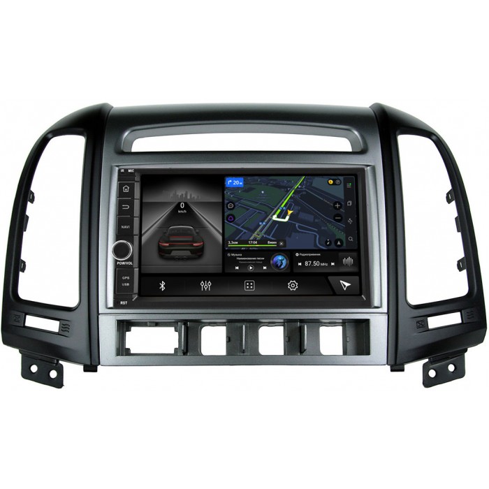 Магнитола в штатное место 2 din Hyundai Santa Fe II 2005-2010 (4 кнопки) Canbox 5601-RP-HDSFD-106 на Android 10 (4G-SIM, 2/32, DSP, IPS) С крутилкой