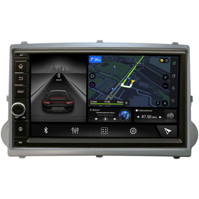 Магнитола в штатное место 2 din Hyundai H1 II 2007-2014, Grand Starex I 2007-2015 (серебро) Canbox 5601-RP-HDST-165 на Android 10 (4G-SIM, 2/32, DSP, IPS) (173х98) С крутилкой