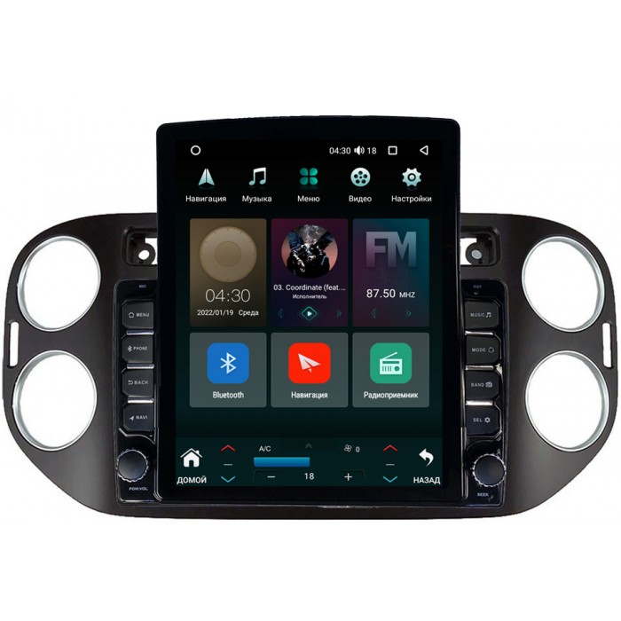 Штатная магнитола Volkswagen Tiguan 2011-2016 Canbox H-Line 5612-9-1042 на Android 10 (4G-SIM, 4/64, DSP, QLed, Tesla)