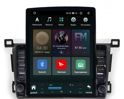 Toyota RAV4 (CA40) 2013-2019 Canbox H-Line 5612-9-1285 на Android 10 (4G-SIM, 4/64, DSP, QLed, Tesla)