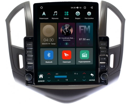 Chevrolet Cruze I 2012-2015 (черная) Canbox 5611-9-240 на Android 10 (4G-SIM, 3/32, DSP, QLed, Tesla)