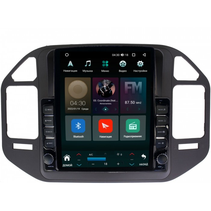 Штатная магнитола Mitsubishi Pajero III, Montero III 1999-2006 Canbox H-Line 5613-9-266 на Android 10 (4G-SIM, 6/128, DSP, QLed, Tesla)