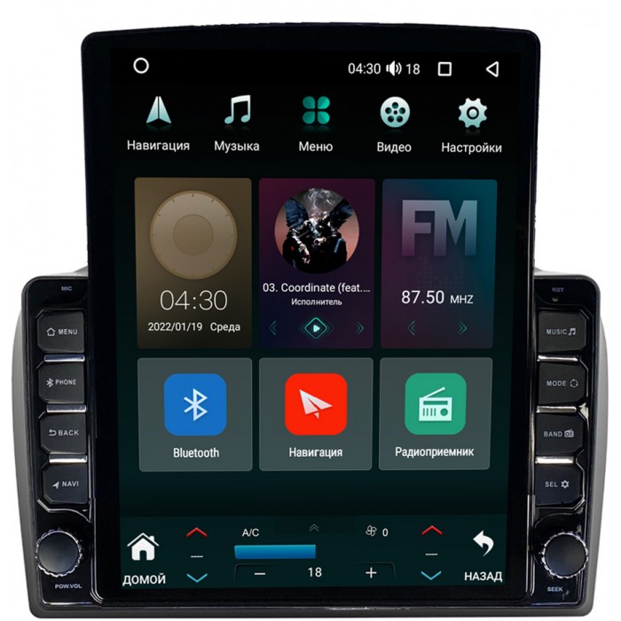 Штатная магнитола Fiat Doblo II 2009-2015 Canbox 5610-9-3780 на Android 10 (4G-SIM, 2/32, DSP, QLed, Tesla)