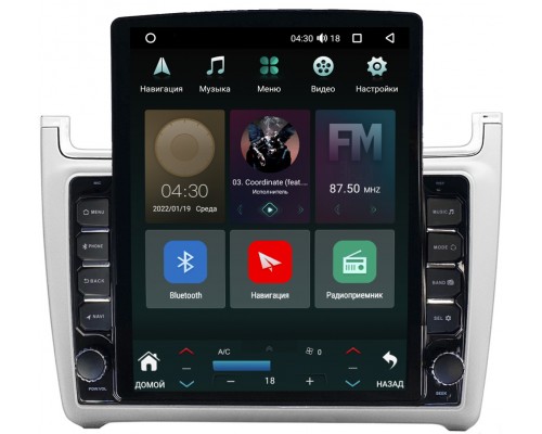 Volkswagen Polo 5 2009-2020 (серебро) Canbox 5610-9-540 на Android 10 (4G-SIM, 2/32, DSP, QLed, Tesla)