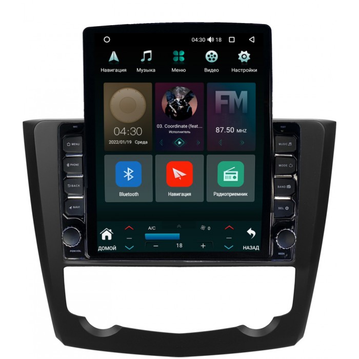 Штатная магнитола Canbox 5610-9-6160 для Renault Kadjar (2015-2018) на Android 10 (4G-SIM, 2/32, DSP, QLed, Tesla)