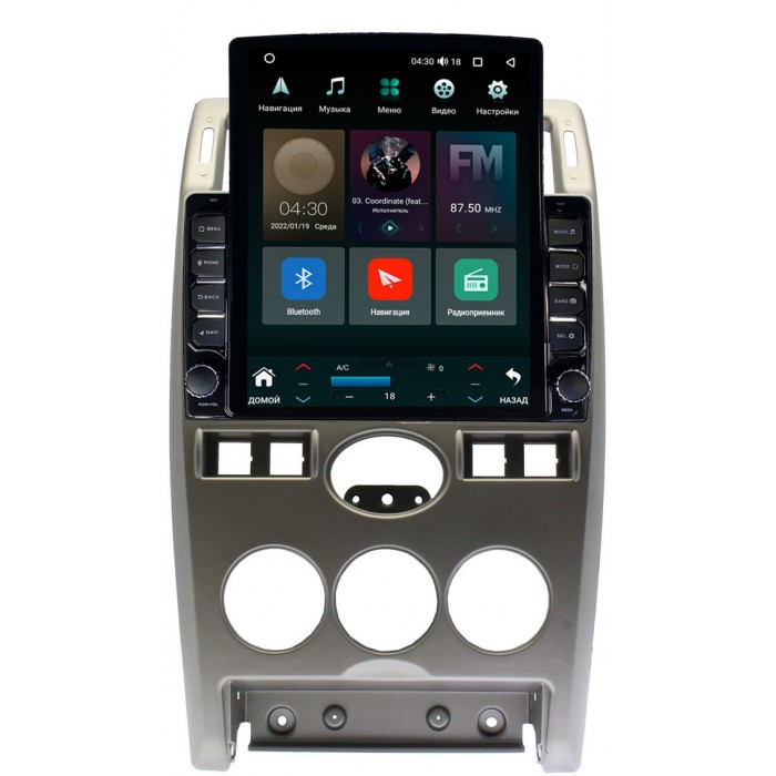 Штатная магнитола Lada Priora (2007-2013) серая Canbox H-Line 5612-9-CH082N на Android 10 (4G-SIM, 4/64, DSP, QLed, Tesla)