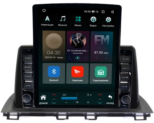 Mazda 3 III 2013-2018 Canbox 5610-9-MA058N на Android 10 (4G-SIM, 2/32, DSP, QLed, Tesla)