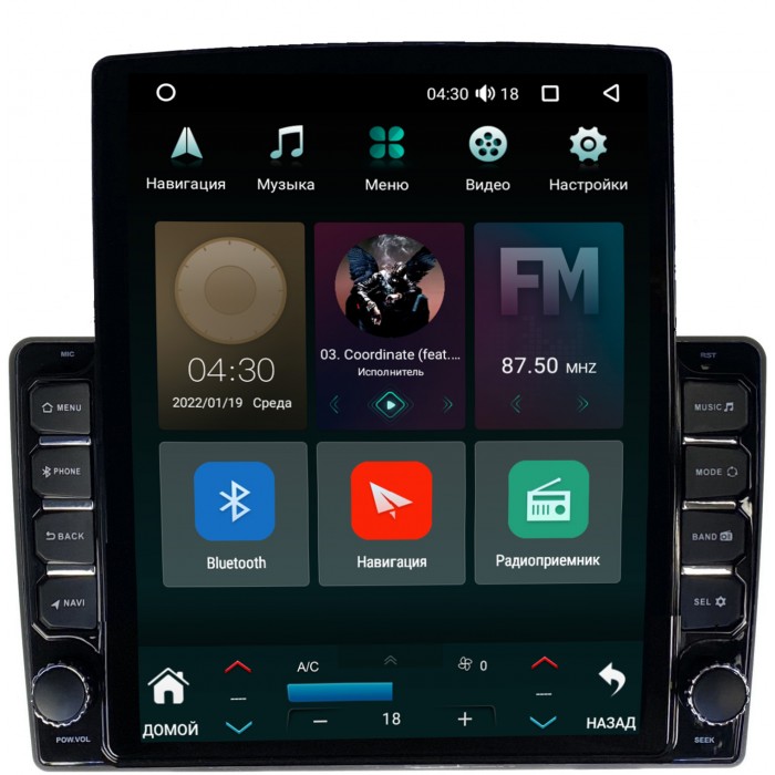 Штатная магнитола Canbox 5611-9-NI165N для Nissan Navara (Frontier) III (D40) 2005-2015 на Android 10 (4G-SIM, 3/32, DSP, QLed, Tesla)