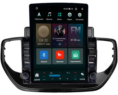 Hyundai Solaris II 2020-2022 Canbox 5610-9-TK957 на Android 10 (4G-SIM, 2/32, DSP, QLed, Tesla)