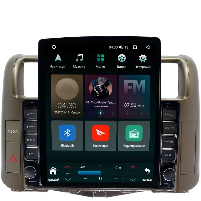 Штатная магнитола Toyota LC Prado 150 2009-2013 (для авто с круговым обзором) Canbox H-Line 5613-9005-1 на Android 10 (4G-SIM, 6/128, DSP, QLed, Tesla)