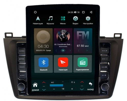 Mazda 6 (GH) 2007-2012 Canbox 5610-9033 на Android 10 (4G-SIM, 2/32, DSP, QLed, Tesla)