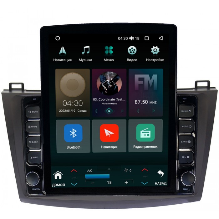Штатная магнитола Mazda 3 (BL) 2009-2013 Canbox 5611-9050 на Android 10 (4G-SIM, 3/32, DSP, QLed, Tesla)