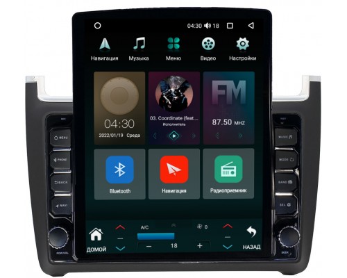 Volkswagen Polo 5 2009-2021 Canbox 5610-9091 на Android 10 (4G-SIM, 2/32, DSP, QLed, Tesla)