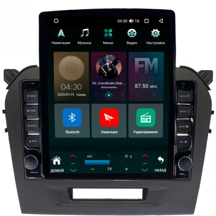 Штатная магнитола Suzuki Vitara 2014-2022 Canbox H-Line 5613-9103 на Android 10 (4G-SIM, 6/128, DSP, QLed, Tesla)