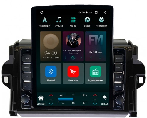 Toyota Fortuner II 2015-2022 Canbox 5611-9106 на Android 10 (4G-SIM, 3/32, DSP, QLed, Tesla)