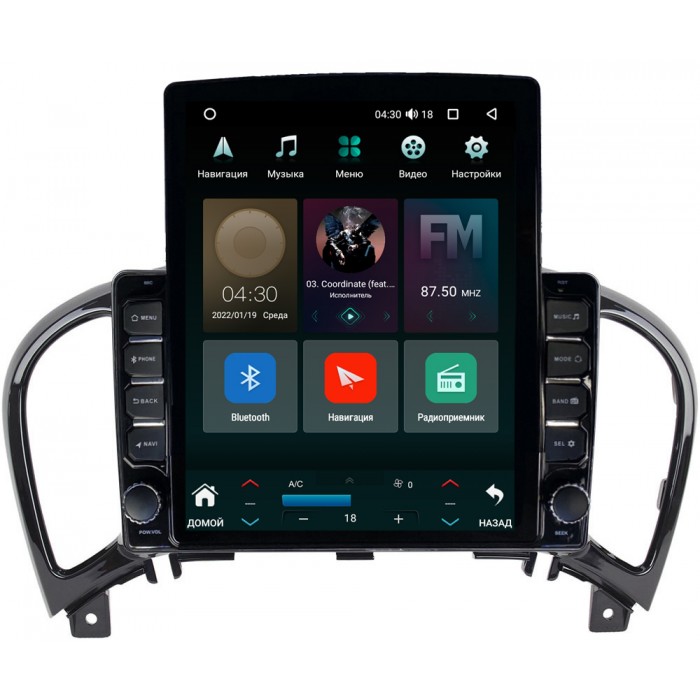 Штатная магнитола Nissan Juke I 2010-2019 Canbox H-Line 5613-9154 на Android 10 (4G-SIM, 6/128, DSP, QLed, Tesla)