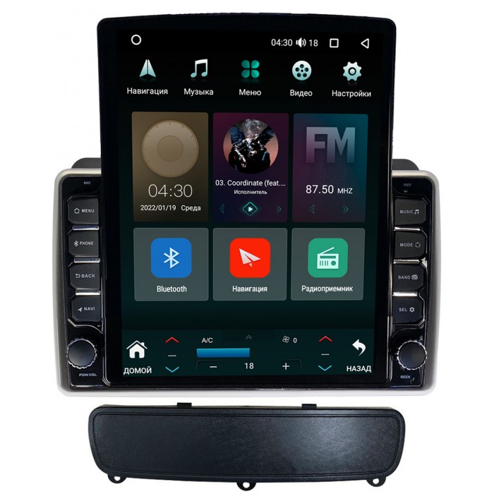 Штатная магнитола Kia Sorento 2 (2012-2019) для авто с NAVI Canbox H-Line 5612-9199 на Android 10 (4G-SIM, 4/64, DSP, QLed, Tesla)