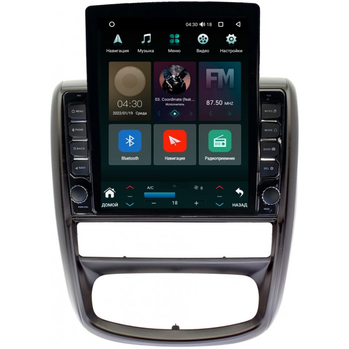 Штатная магнитола Canbox 5610-9275 для Renault Duster 2010-2015 на Android 10 (4G-SIM, 2/32, DSP, QLed, Tesla)