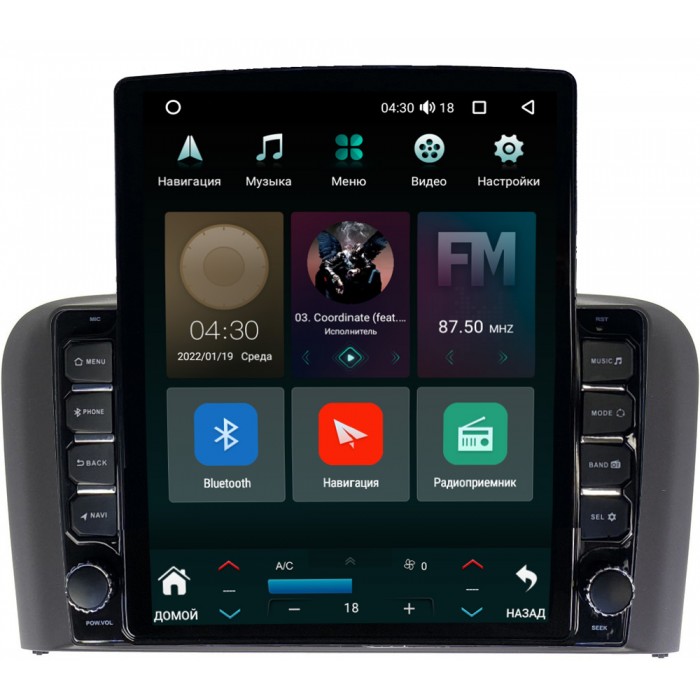 Штатная магнитола Canbox 5611-9319 для Volvo S80 I 1998-2006 на Android 10 (4G-SIM, 3/32, DSP, QLed, Tesla)