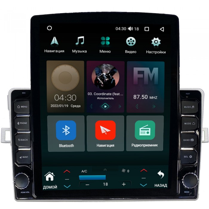 Штатная магнитола Toyota Verso 2009-2018 (для авто с климатом) Canbox H-Line 5613-9409 на Android 10 (4G-SIM, 6/128, DSP, QLed, Tesla)