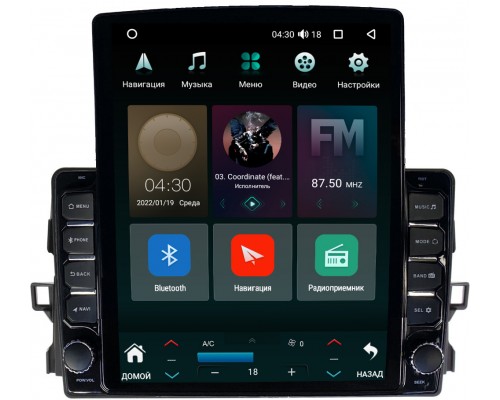 Toyota Auris (2006-2012) Canbox 5610-9427 на Android 10 (4G-SIM, 2/32, DSP, QLed, Tesla)