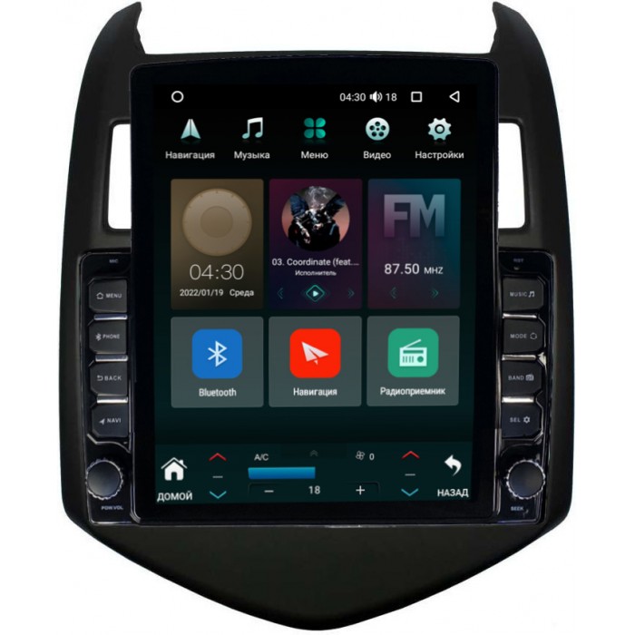 Штатная магнитола Canbox 5610-9009 для Chevrolet Aveo II 2011-2015 на Android 10 (4G-SIM, 2/32, DSP, QLed, Tesla)