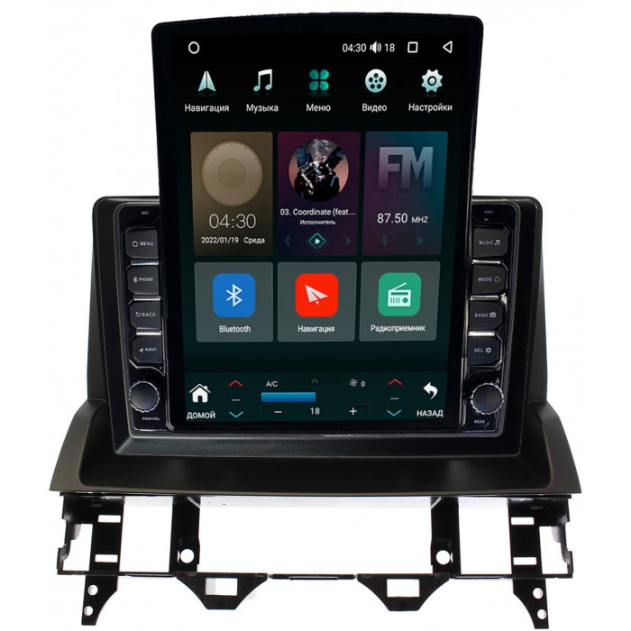 Штатная магнитола Mazda 6 (GG), Atenza (2002-2008) Canbox H-Line 5613-10-1101 на Android 10 (4G-SIM, 6/128, DSP, QLed, Tesla)