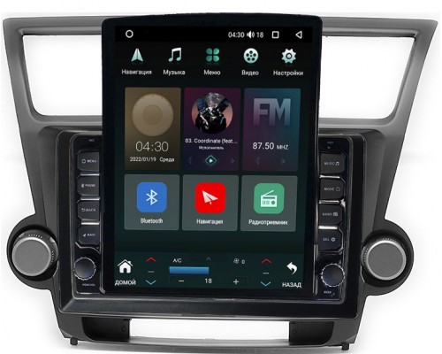 Toyota Highlander (U40) 2007-2013 Canbox M-Line 5610-10-1167 на Android 10 (4G-SIM, 2/32, DSP, QLed, Tesla)