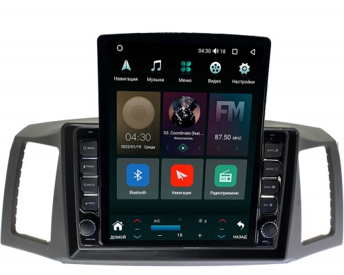 Jeep Grand Cherokee III (WK) 2004-2007 (руль слева) Canbox H-Line 5611-10-1193 на Android 10 (4G-SIM, 3/32, DSP, QLed, Tesla)