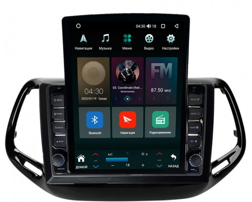 Jeep Compass II 2017-2022 Canbox H-Line 5611-10-3500 на Android 10 (4G-SIM, 3/32, DSP, QLed, Tesla)