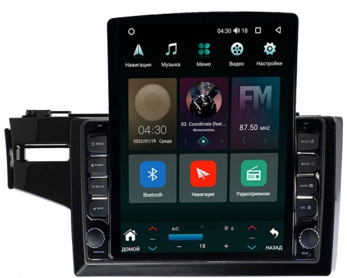 Honda Jazz III 2015-2021 Canbox H-Line 5611-10-468 на Android 10 (4G-SIM, 3/32, DSP, QLed, Tesla)