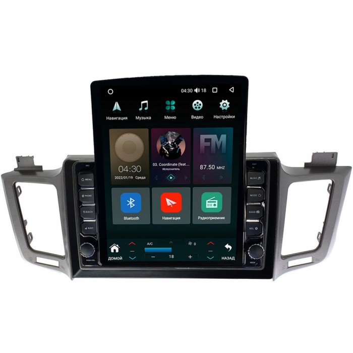 Штатная магнитола Toyota RAV4 (CA40) 2013-2019 Canbox M-Line 5610-1030 (для авто с 4 камерами) на Android 10 (4G-SIM, 2/32, DSP, QLed, Tesla)