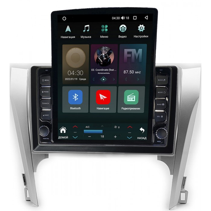Штатная магнитола Toyota Camry V50 2011-2014 Canbox M-Line 5610-1003 на Android 10 (4G-SIM, 2/32, DSP, QLed, Tesla) (для авто с камерой, JBL)