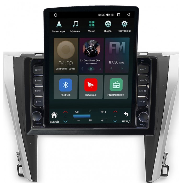 Штатная магнитола Toyota Camry XV55 2014-2018 (для авто без камеры) Canbox H-Line 5611-1045 на Android 10 (4G-SIM, 3/32, DSP, QLed, Tesla)