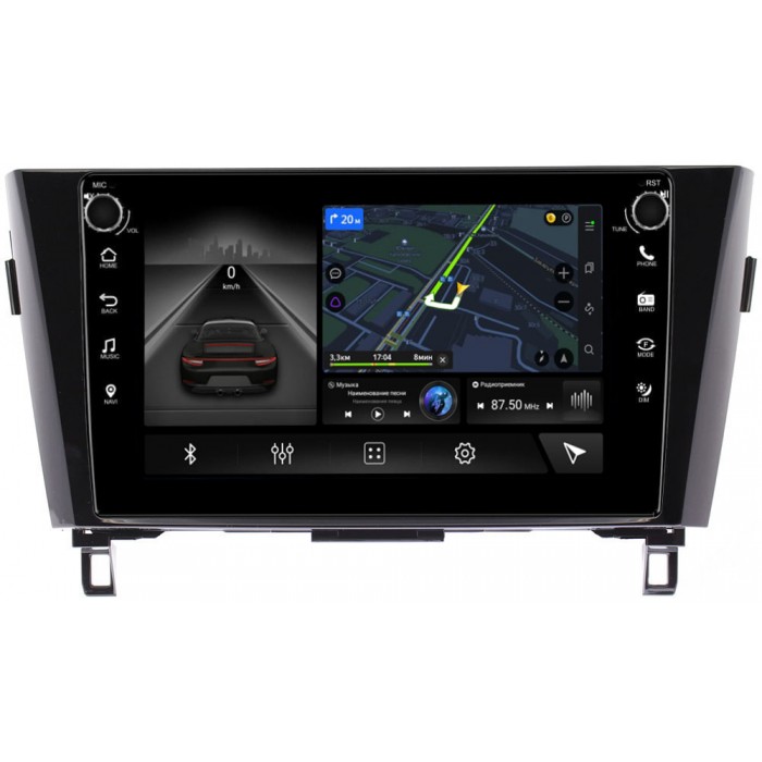 Купить штатную магнитолу Canbox 7805-1077 для Nissan Qashqai II, X-Trail III (T32) 2015-2022 (авто с NAVI) на Android 10 (4G-SIM, 2/32, DSP, QLed) С крутилками