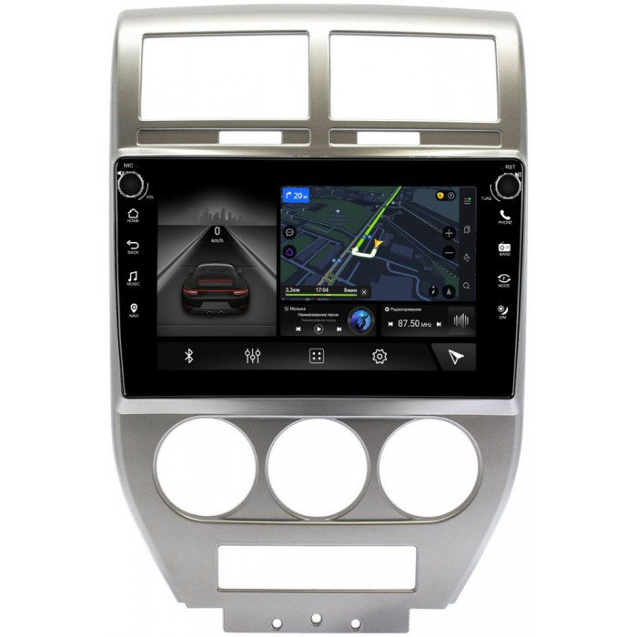 Штатная магнитола Canbox 7807-10-328 для Jeep Compass I, Liberty (Patriot) 2006-2010 на Android 10 (4G-SIM, 4/64, DSP, QLed) С крутилками С оптическим выходом