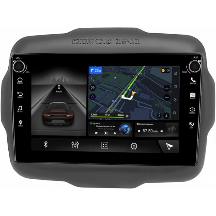 Штатная магнитола Canbox 7801-9-629 для Jeep Renegade 2014-2022 на Android 10 (4G-SIM, 2/32, DSP, IPS) С крутилками